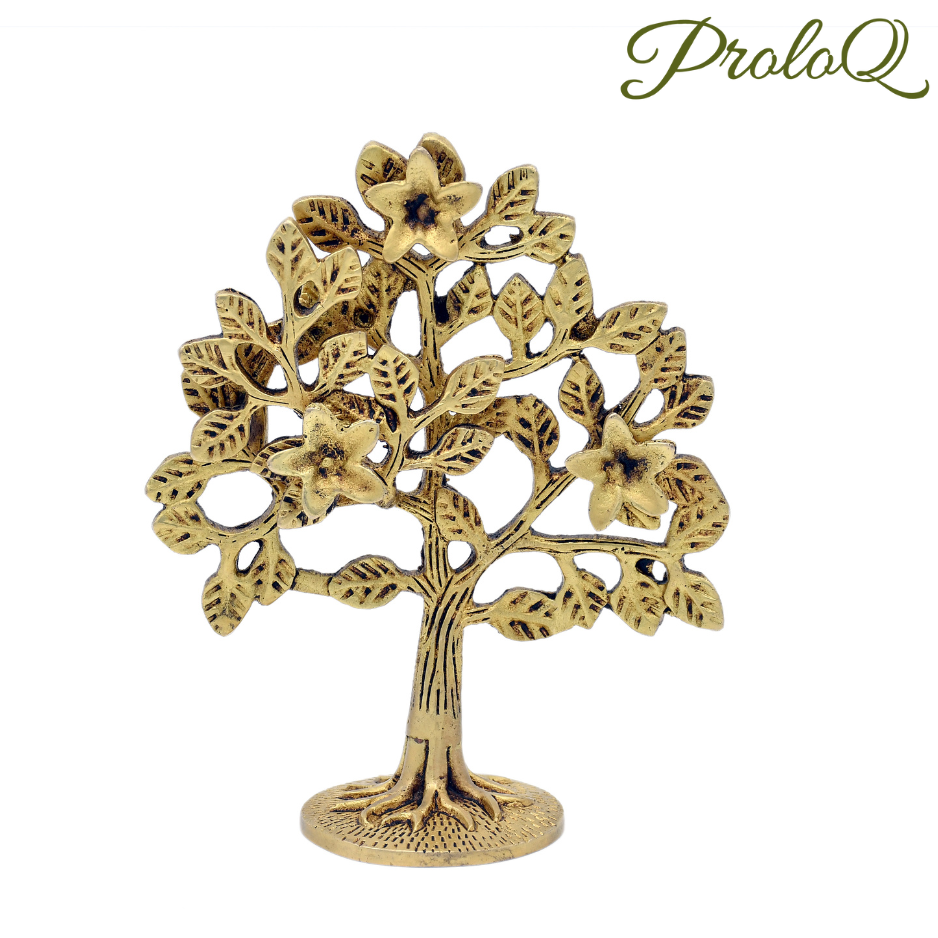 PROLOQ Tree Brass Idol – Elegant Home & Spiritual Décor