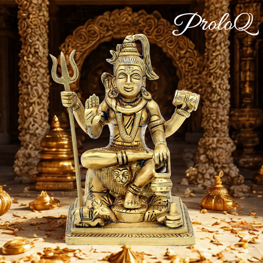 PROLOQ Brass Shiva Idol – Wedding & Housewarming Gift