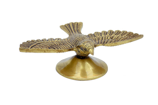PROLOQ Brass Bird Decorative Showpiece | Handcrafted Small Brass Figurine for Home & Office Décor